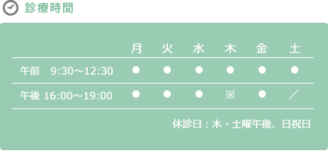 えすみリウマチ整形外科の診療時間